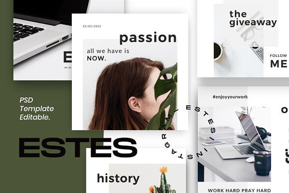 ESTES - Social media Kit Bundle in Instagram Templates - product preview 8