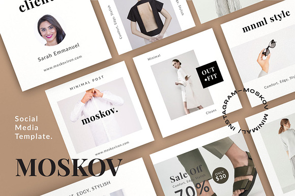 Moskov - Collection Social Media Kit in Instagram Templates - product preview 1