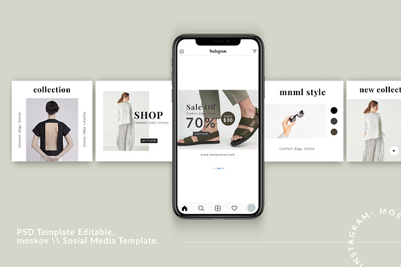 Moskov - Collection Social Media Kit in Instagram Templates - product preview 4