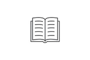 Book line icon on white background