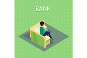 Bank Concept Vector in Isometric