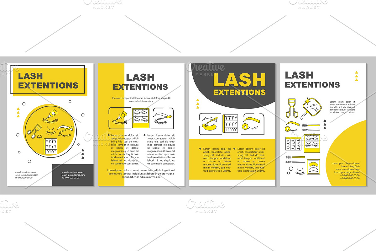 Lash extension brochure template in Brochure Templates - product preview 8