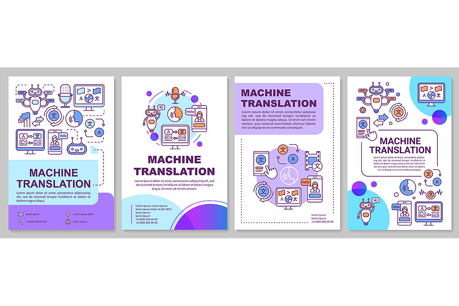 Machine translation brochure in Brochure Templates - product preview 8