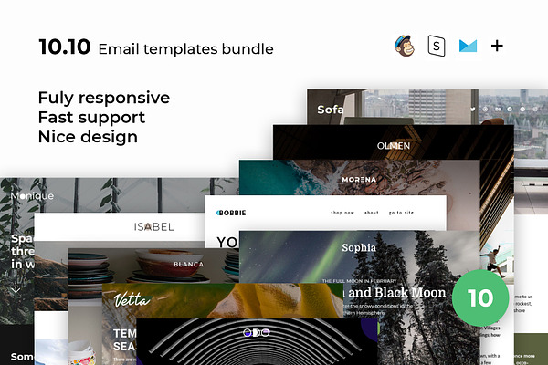 10 Email templates bundle X