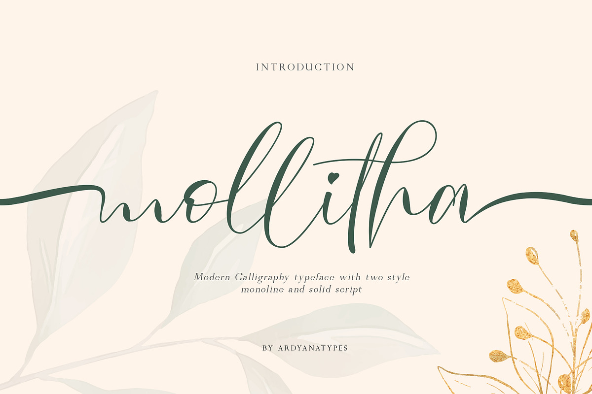 Mollitha in Script Fonts - product preview 8