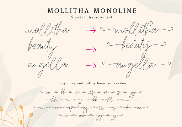 Mollitha in Script Fonts - product preview 3