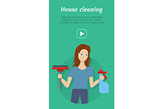 Cleaning Service Flat Style Vector