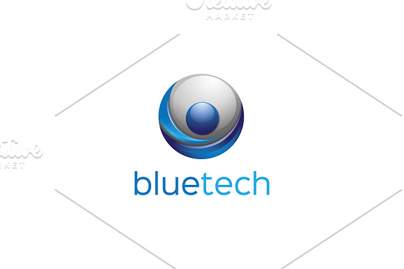 Blue Tech Logo in Logo Templates - product preview 3
