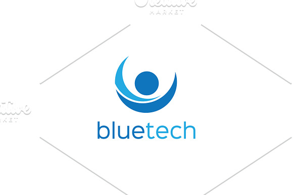 Blue Tech Logo in Logo Templates - product preview 4