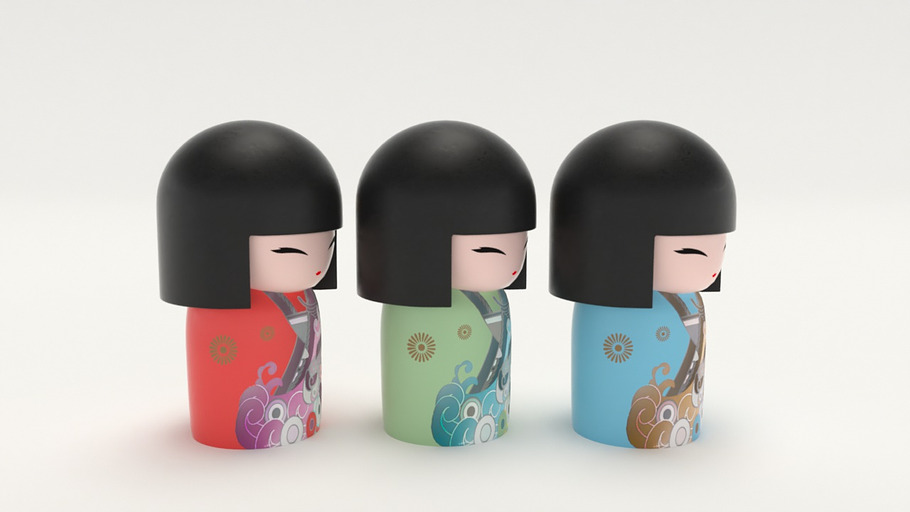 Japanese Wooden Dolls in People - product preview 1