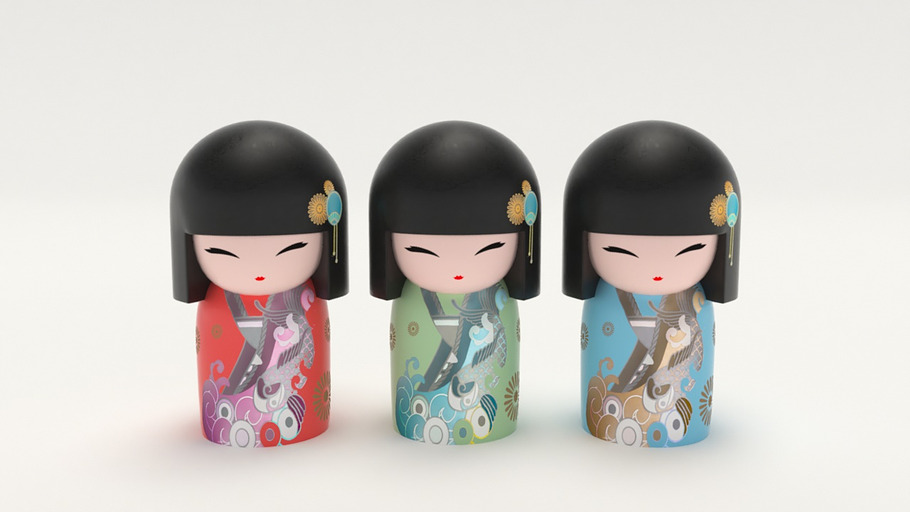 Japanese Wooden Dolls in People - product preview 4