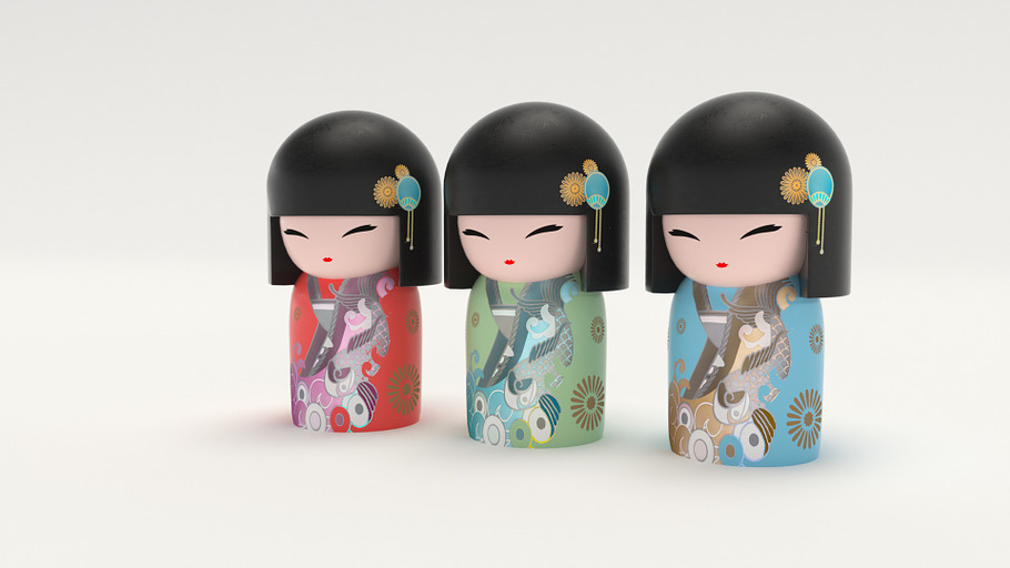 Japanese Wooden Dolls in People - product preview 6