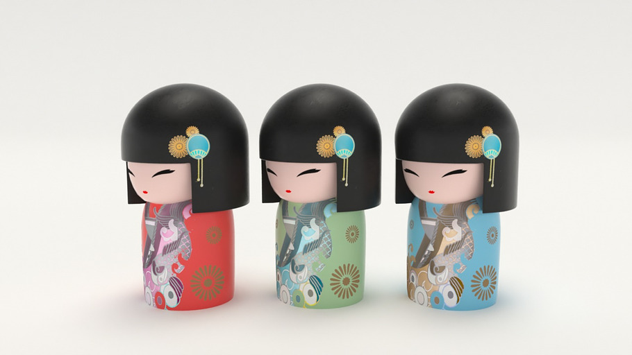 Japanese Wooden Dolls in People - product preview 21