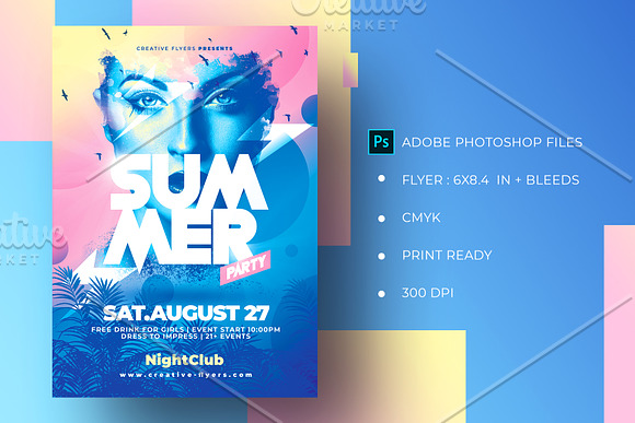 Summer Flyer Template in Flyer Templates - product preview 1
