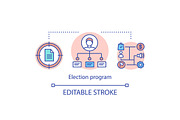 Election program concept icon