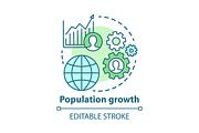 Population growth concept icon