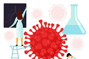 Medical scientists and a Coronovirus
