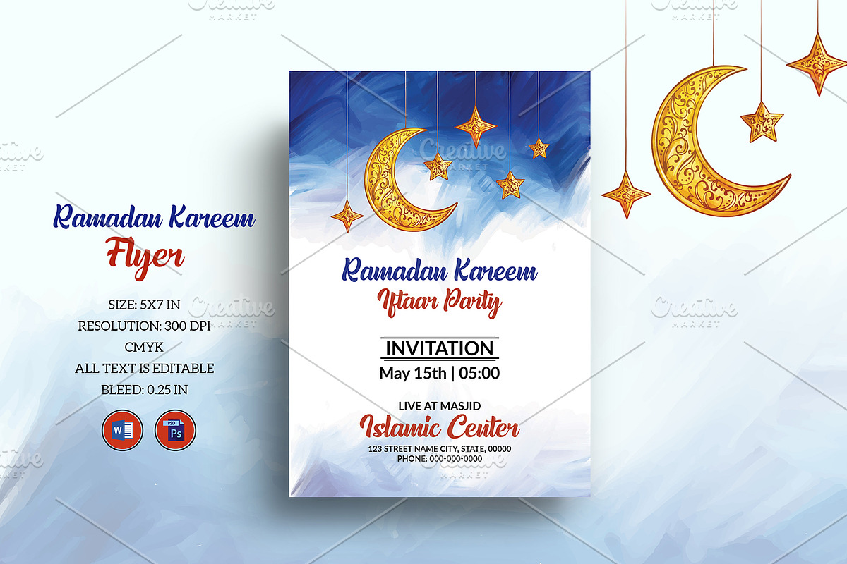 Ramadan Iftar Party Flyer V1220 in Flyer Templates - product preview 8