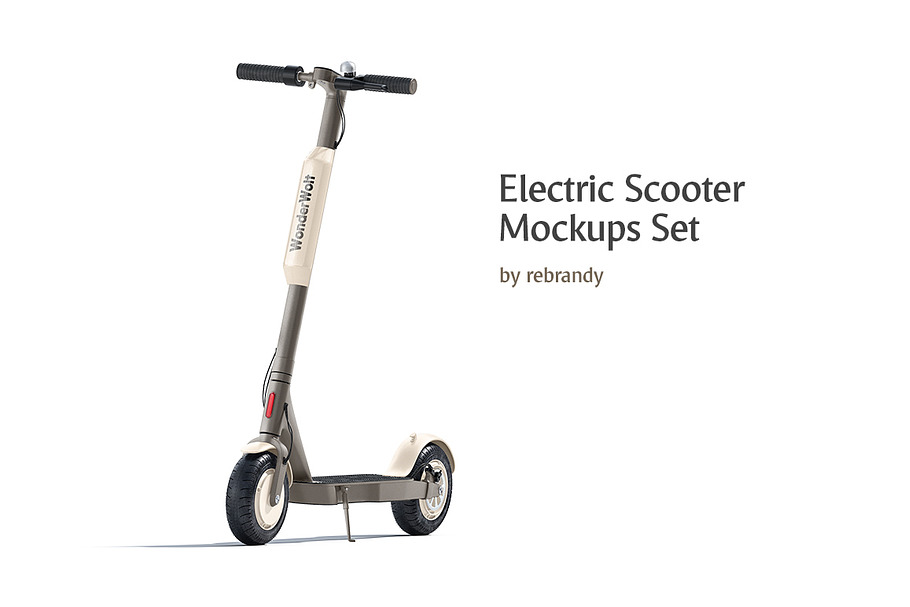 Electric Scooter Mockups Set