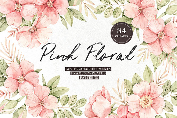 Floral bundle | Watercolor SALE in Illustrations - product preview 2