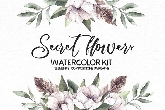 Floral bundle | Watercolor SALE in Illustrations - product preview 12