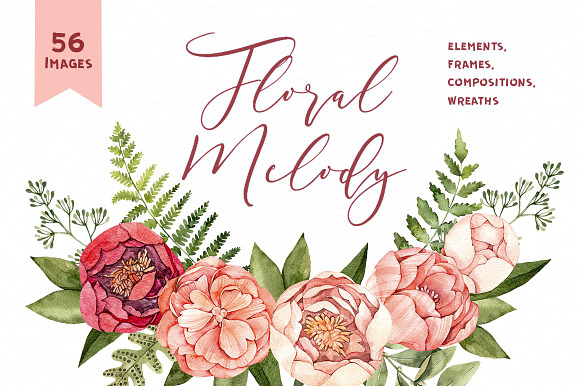 Floral bundle | Watercolor SALE in Illustrations - product preview 15