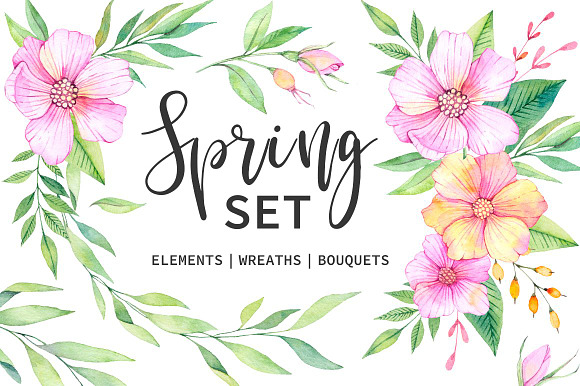 Floral bundle | Watercolor SALE in Illustrations - product preview 18