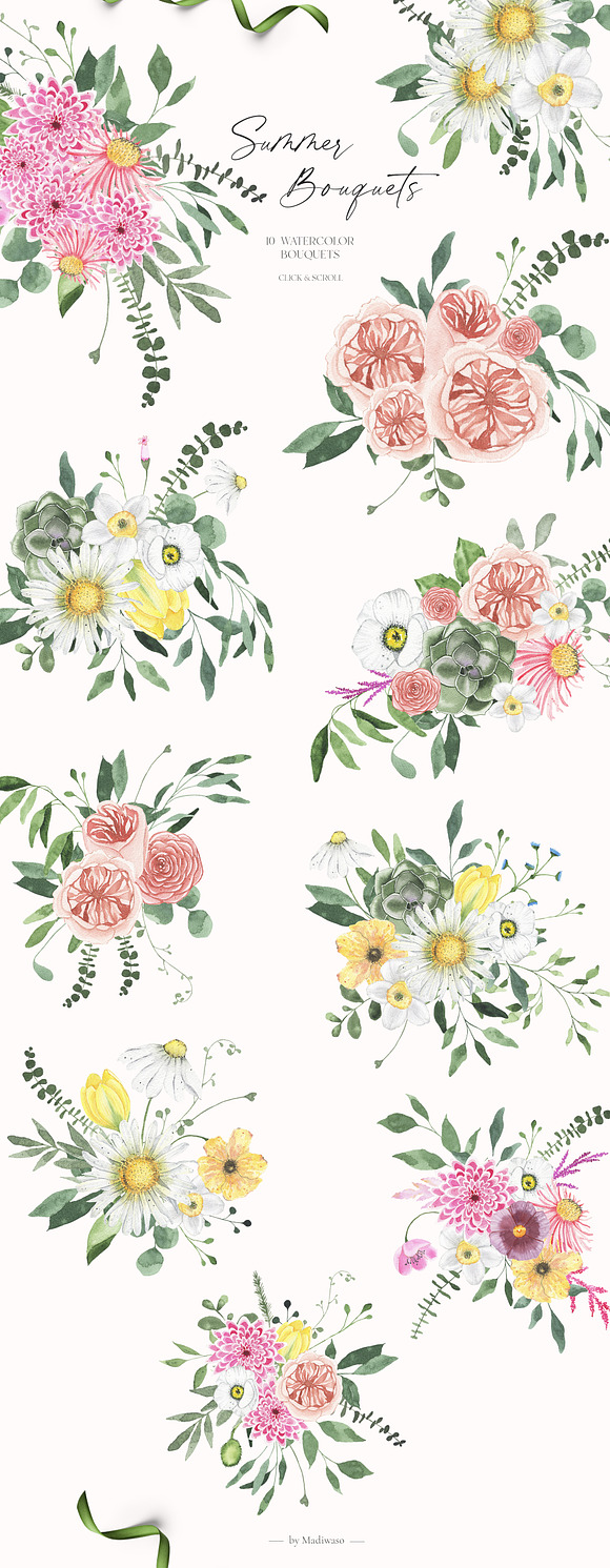 Summer Floral Fields collection in Illustrations - product preview 1