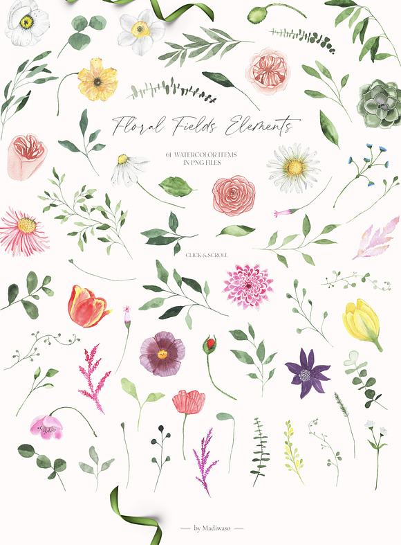 Summer Floral Fields collection in Illustrations - product preview 2
