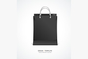 Black Paper Bag.Vector