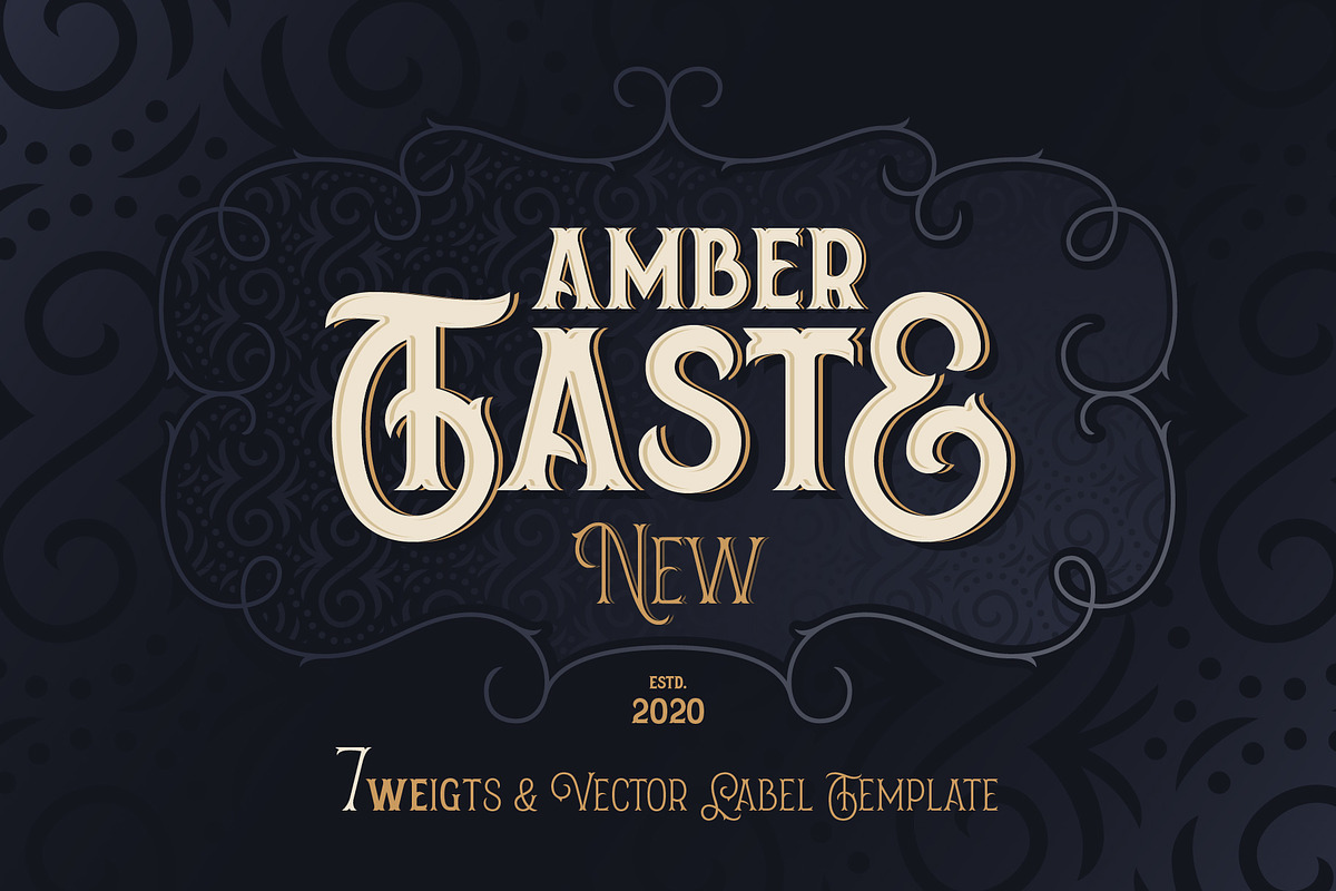 Amber Taste New! Font and Template in Fonts - product preview 8