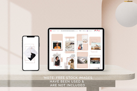 Rose Gold Social Media Bundle Canva in Instagram Templates - product preview 6