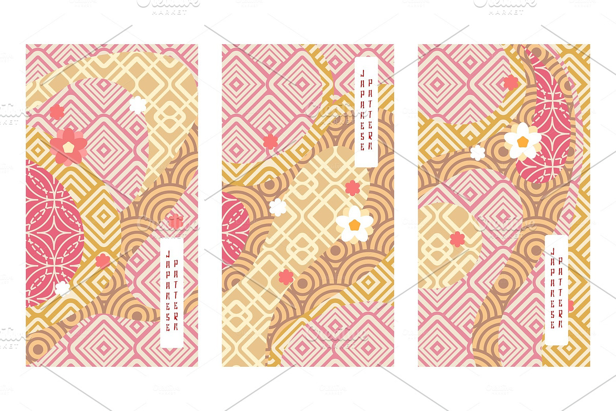 Japan traditional geometric in Illustrations - product preview 8