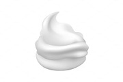 White creamy foam
