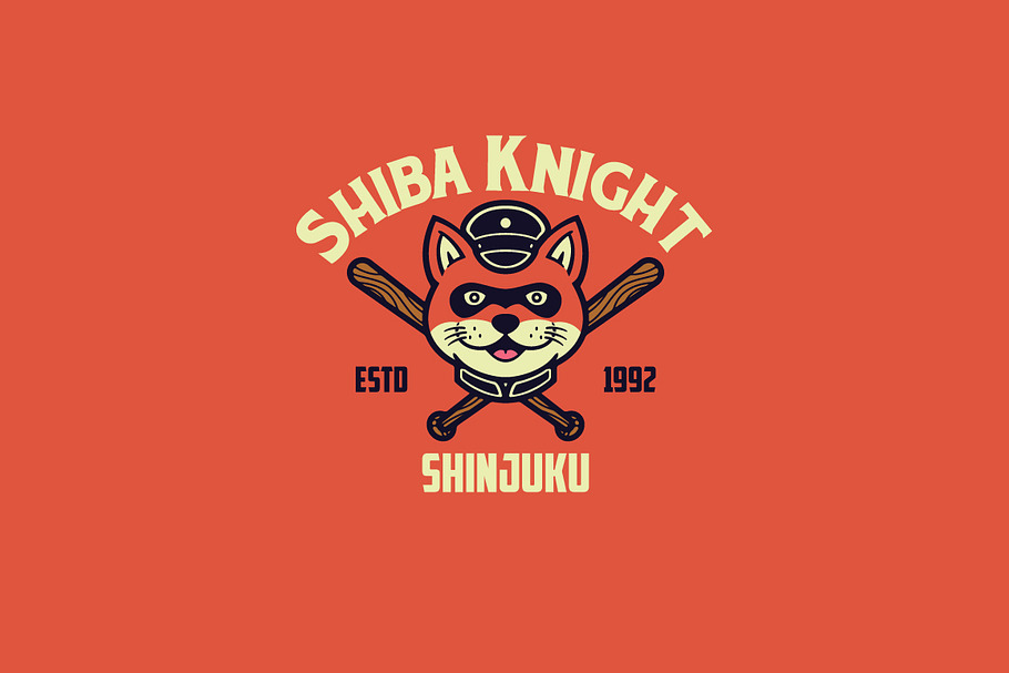 Shiba Knight Logo Template