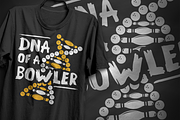 DNA of a bowler #2 - T-Shirt Design