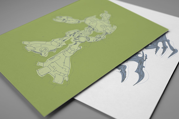 Silhouette shapes - Robots in Illustrations - product preview 4