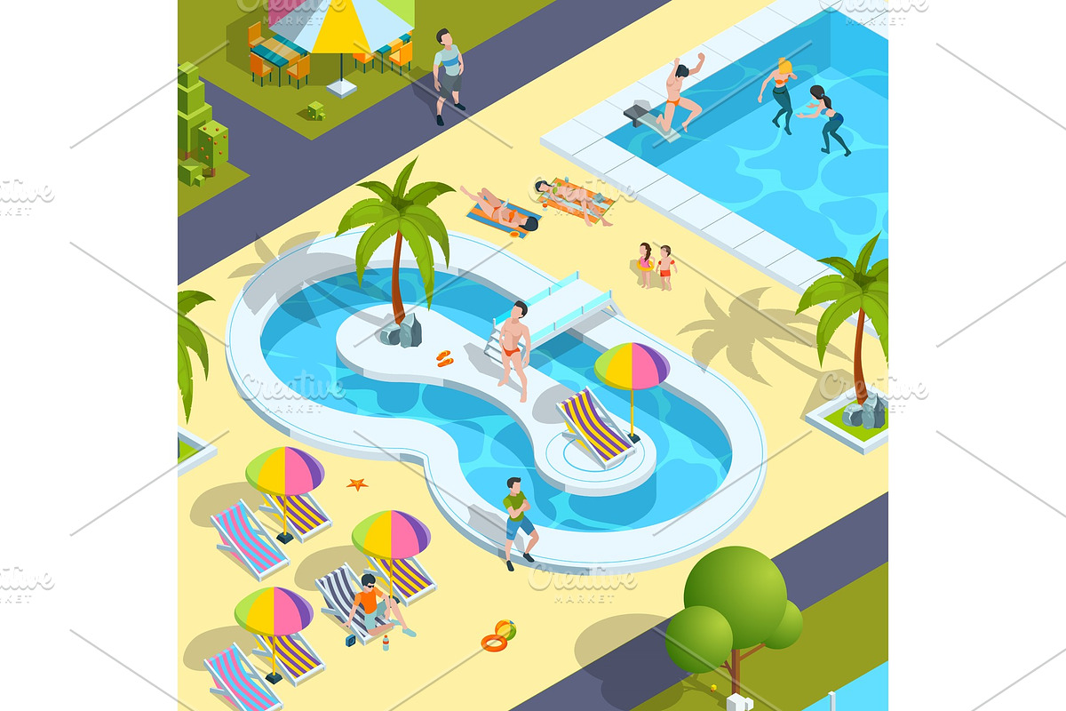Pool relax people. Traveller in in Graphics - product preview 8