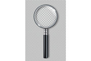 Magnifying glass. Zoom realistic