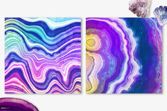 Neon Agate Stone Textures in Textures - product preview 14