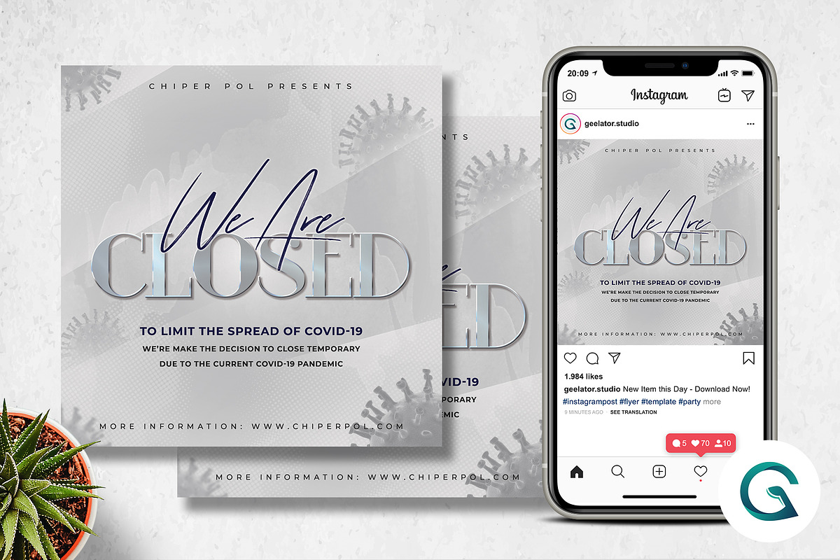 Night Club Closed Flyer Template in Flyer Templates - product preview 8
