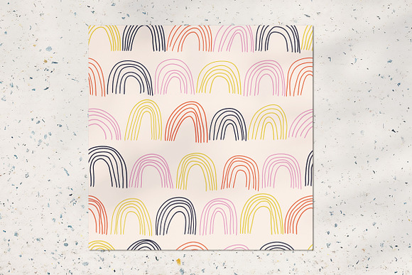 Bohemian rainbows seamless pattern in Patterns - product preview 1