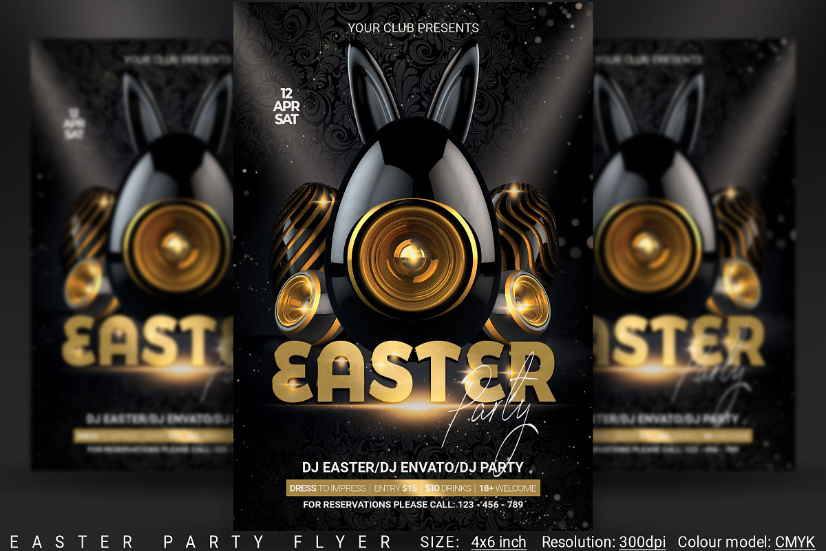 Easter Party Flyer in Flyer Templates - product preview 8