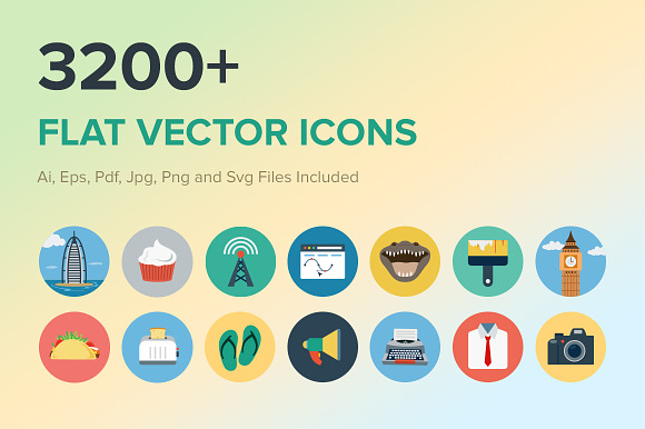 3200+ Flat Vector Icons Bundle  in Technology Icons - product preview 4