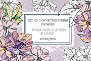 Set No. 2 of vector spring flowers