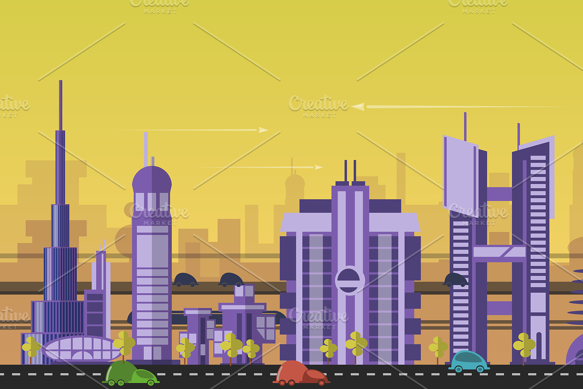 24 cities of the future in Illustrations - product preview 8