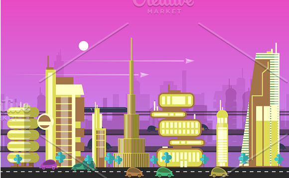 24 cities of the future in Illustrations - product preview 4