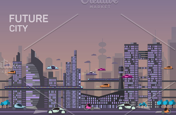 24 cities of the future in Illustrations - product preview 6
