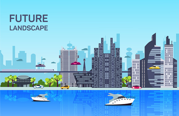 24 cities of the future in Illustrations - product preview 9