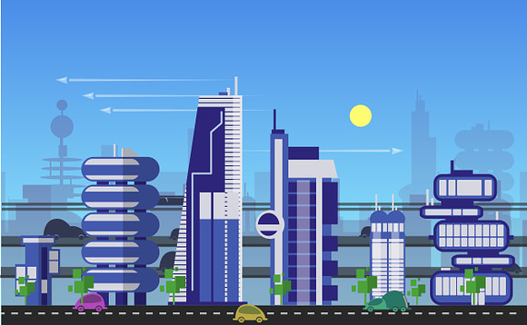 24 cities of the future in Illustrations - product preview 11